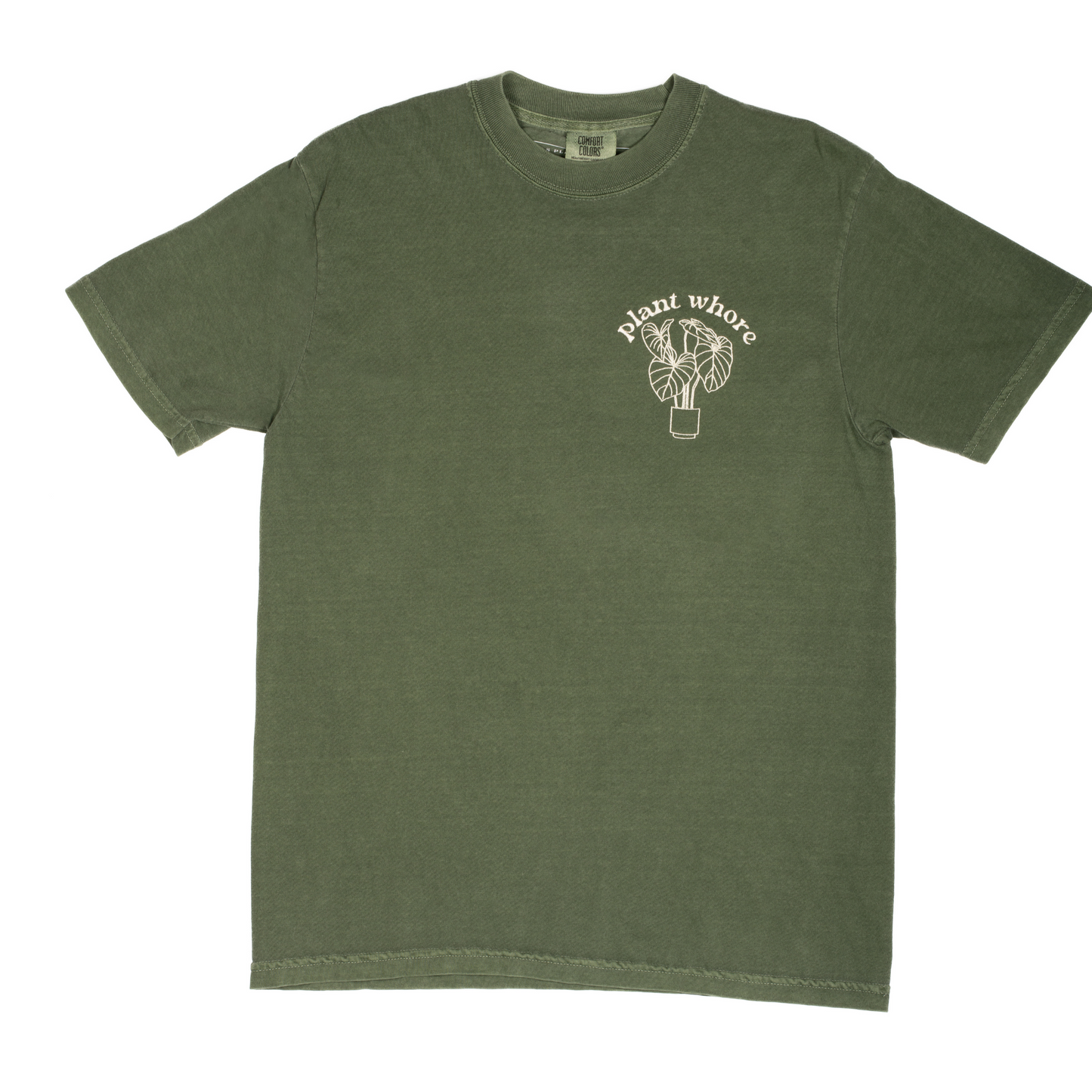philodendron plant whore short sleeve t-shirt