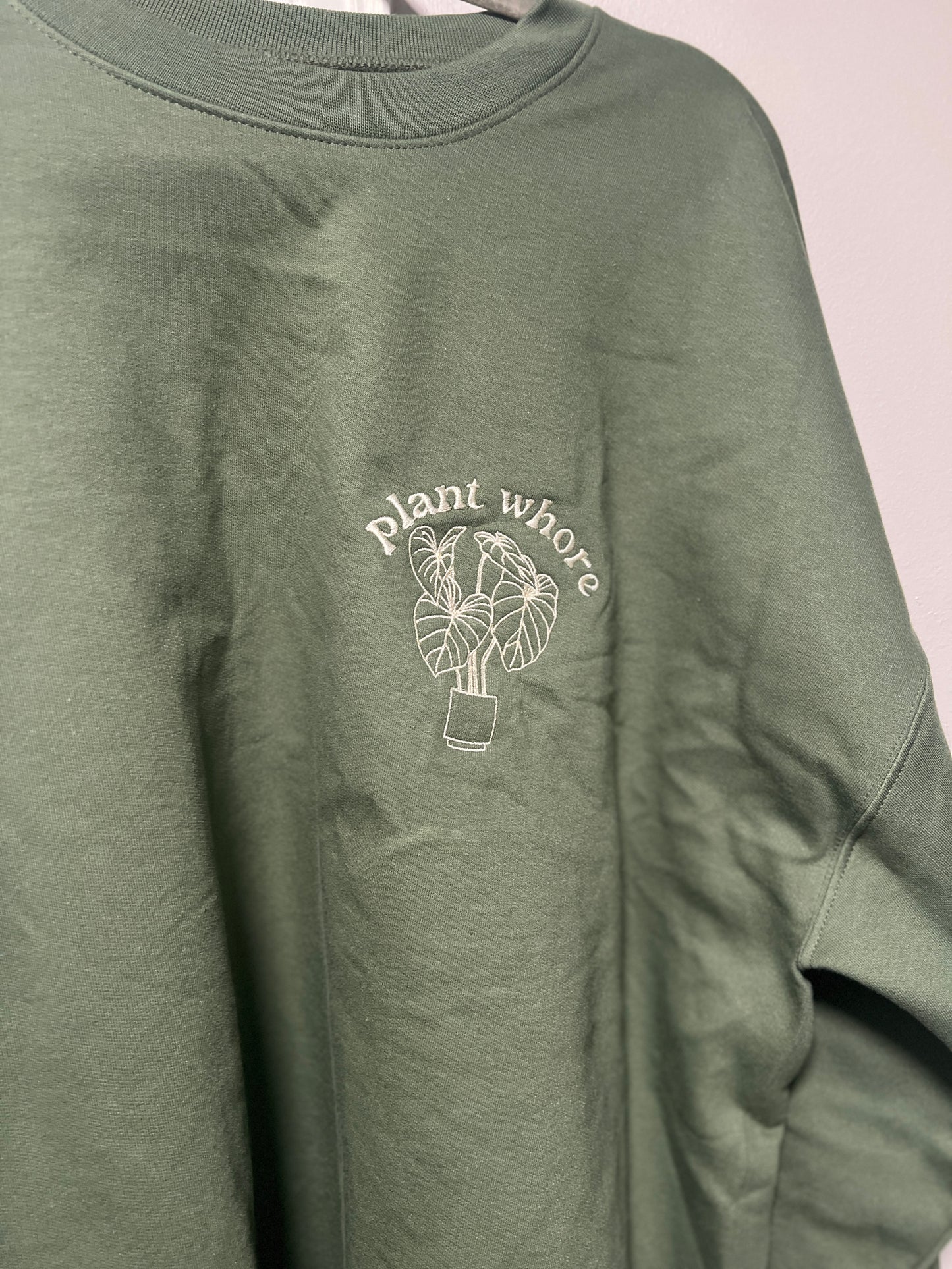 philodendron plant whore crewneck