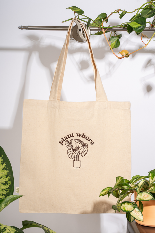 philodendron plant whore totebag