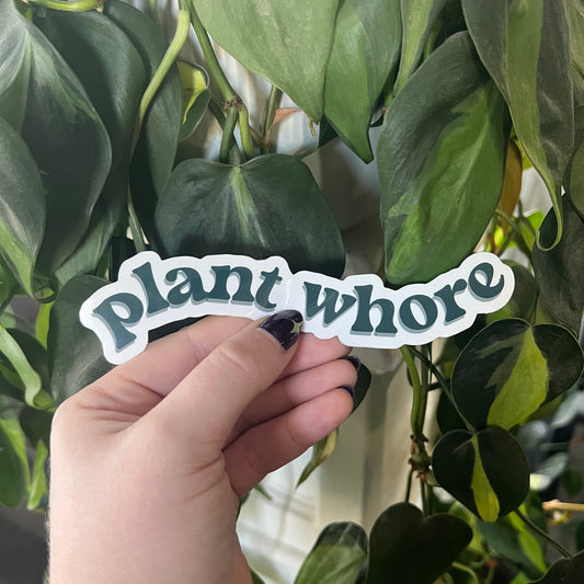 wavy plant whore sticker